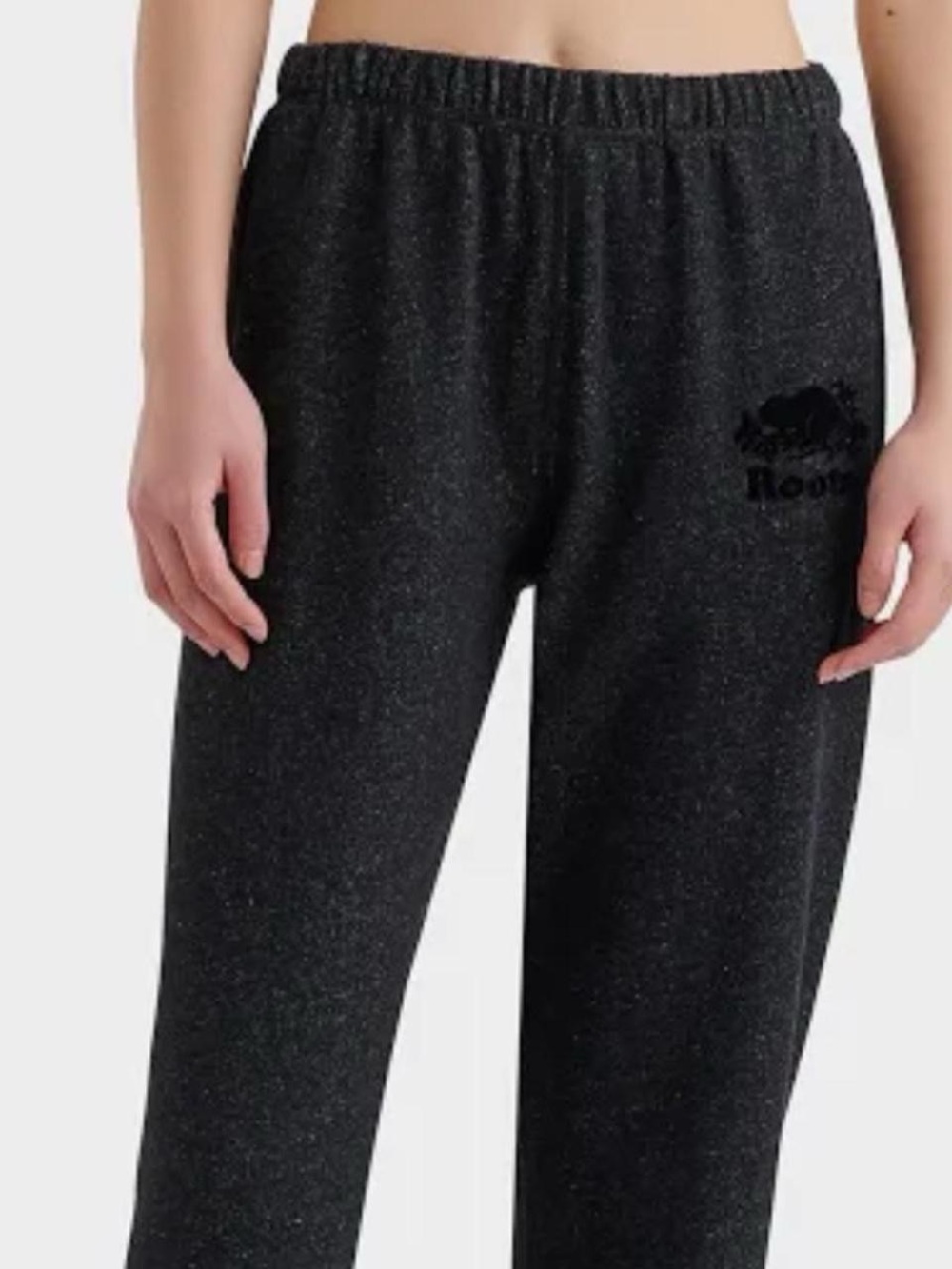 Roots Women's Charcoal Elastic-Waist Joggers